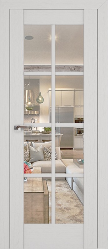 Profil Doors 101X пекан белый/прозрачное стекло